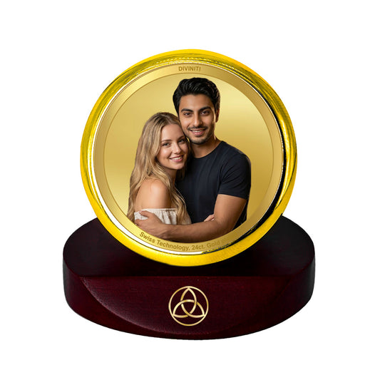 Diviniti MCF1CG Personalization Car Dashboard Frame in 24K Gold Plated Foil