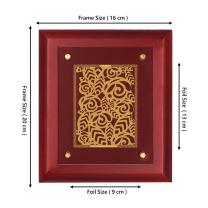 Diviniti 24K Gold Plated Floral Photo Frame Home & Office Decor, Tabletop, Workshop, Gift Items | MDFS2 (20x16 CM)