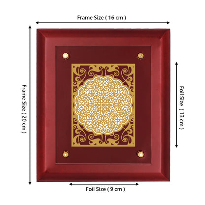 Diviniti 24K Gold Plated Foil Floral Photo Frame Home & Office Decor, Workshop, Tabletop, Gift Items | MDFS2 (20x16 CM)