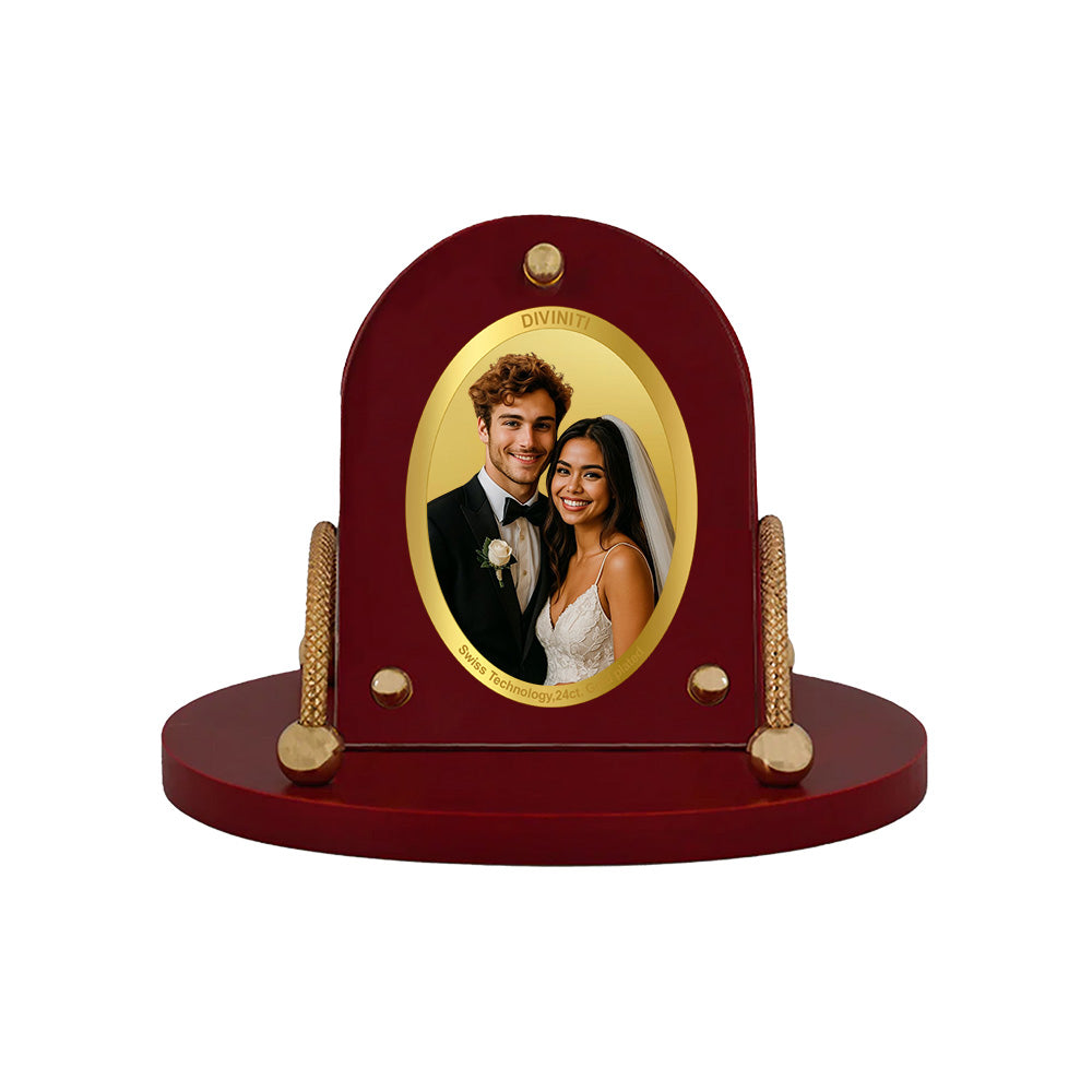 Diviniti MDF Personalization Car Dashboard Frame in 24K Gold Plated Foil