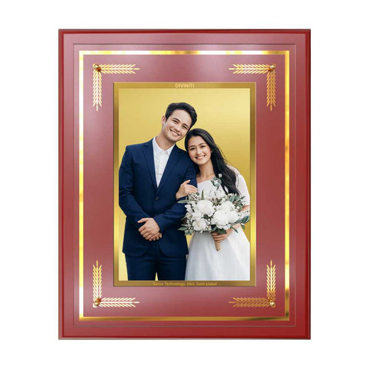 Diviniti MDF Frame Personalised Wall Mount Photo Frame in 24K Gold Plated Foil | MDF-S3.5