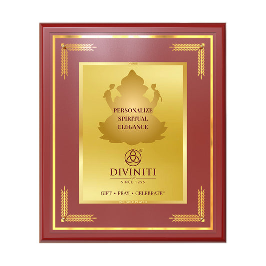Diviniti MDF Frame Personalised Wall Mount Photo Frame in 24K Gold Plated Foil
