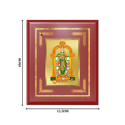 Goddess Meenakshi | Divine Warrior Goddess of Madurai Wall & Tabletop Photo Frame in 24K Gold Plated Foil