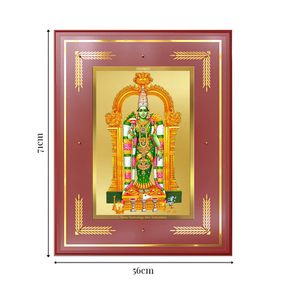Goddess Meenakshi | Divine Warrior Goddess of Madurai Wall Photo Frame in 24K Gold Plated Foil