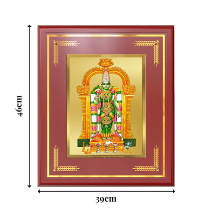 Goddess Meenakshi | Divine Warrior Goddess of Madurai Wall & Tabletop Frame in 24K Gold Plated Foil