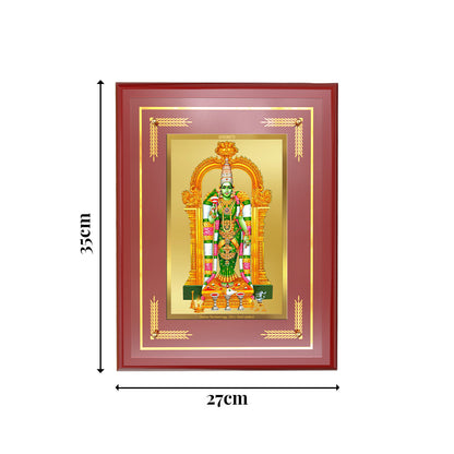 Goddess Meenakshi | Divine Warrior Goddess of Madurai Wall Photo Frame in 24K Gold Plated Foil