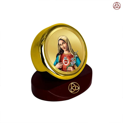 Mother Mary | Blessed Virgin Car Dashboard Frame in 24K Gold Plated Foil
