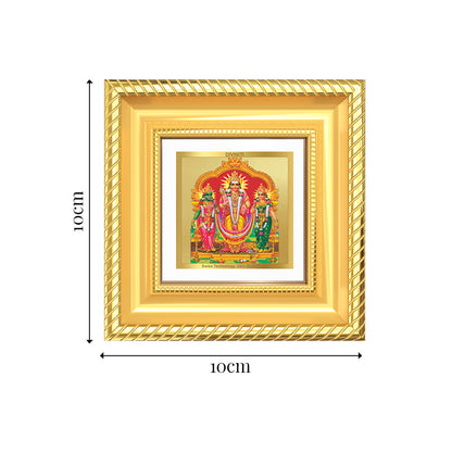 Diviniti Lord Murugan with Valli Tabletop Frame in 24K Gold Plated Foil | Love, Courage & Divine Blessings | DG015S1A (10x10 CM)