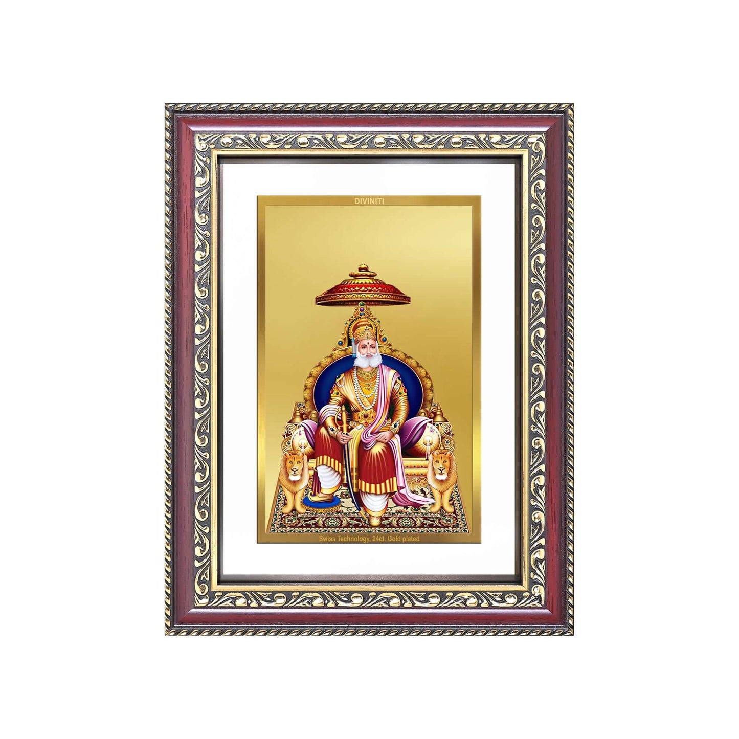 Maharaja Agrasen | King Agrasen Wall and Tabletop Photo Frame in 24K Gold Plated Foil