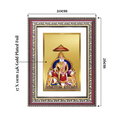 Maharaja Agrasen | King Agrasen Wall and Tabletop Photo Frame in 24K Gold Plated Foil