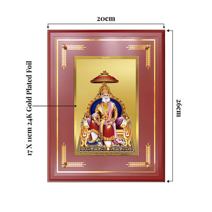 Maharaja Agrasen | King Agrasen Wall and Tabletop Photo Frame in 24K Gold Plated Foil