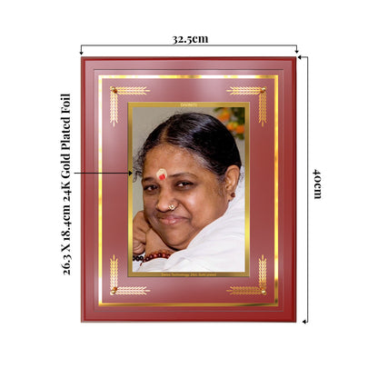 Mata Amritanandamayi | Guru Amma For Wall & Tabletop Frame in 24K Gold Plated Foil