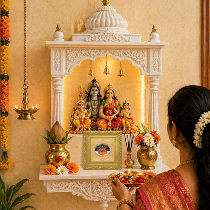 Mata Ka Darbar | Divine Durga Court Royal Tabletop Photo Frame in 24K Gold Plated Foil