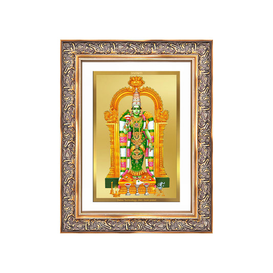 Goddess Meenakshi | Divine Warrior Goddess of Madurai Wall Photo Frame in 24K Gold Plated Foil