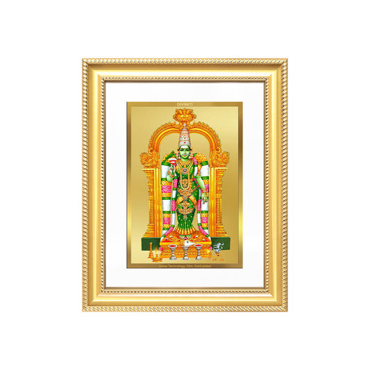 Goddess Meenakshi | Divine Warrior Goddess of Madurai Wall & Tabletop Frame in 24K Gold Plated Foil