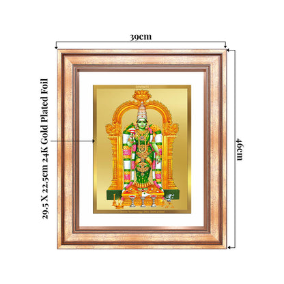 Goddess Meenakshi | Divine Warrior Goddess of Madurai Wall & Tabletop Frame in 24K Gold Plated Foil