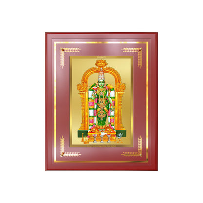 Goddess Meenakshi | Divine Warrior Goddess of Madurai Wall & Tabletop Frame in 24K Gold Plated Foil