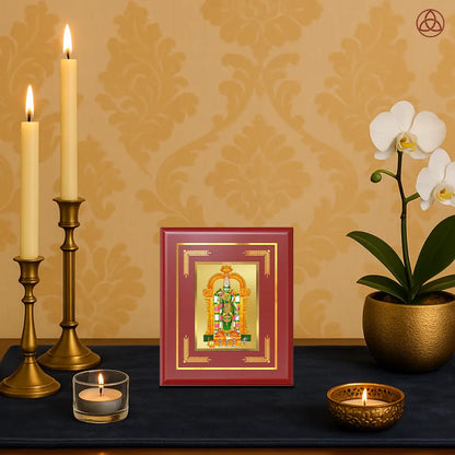 Goddess Meenakshi | Divine Warrior Goddess of Madurai Wall & Tabletop Photo Frame in 24K Gold Plated Foil