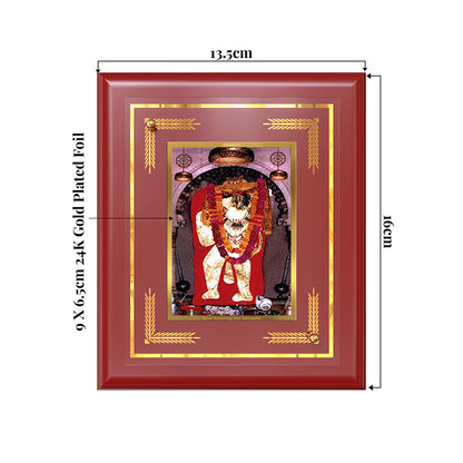 Mehandipur Balaji | Divine Hanuman of Healing and Protection Wall & Tabletop Frame in 24K Gold Plated Foil
