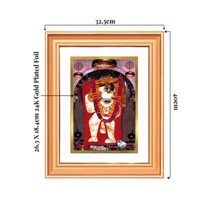 Mehandipur Balaji | Divine Hanuman of Healing and Protection Wall & Tabletop Frame in 24K Gold Plated Foil