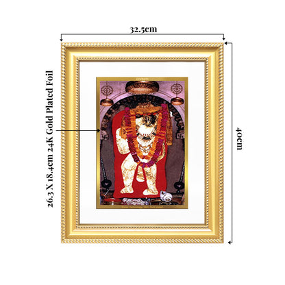 Mehandipur Balaji | Divine Hanuman of Healing and Protection Wall & Tabletop Frame in 24K Gold Plated Foil