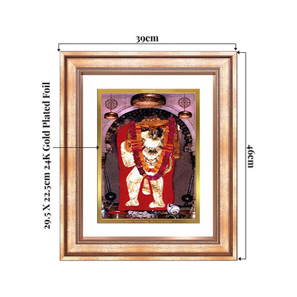 Mehandipur Balaji | Divine Hanuman of Healing and Protection Wall & Tabletop Frame in 24K Gold Plated Foil