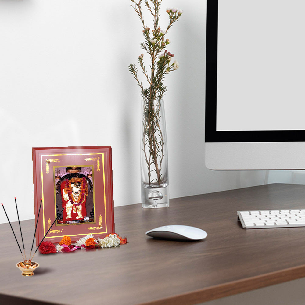Mehandipur Balaji | Divine Hanuman of Healing and Protection Wall and Tabletop Photo Frame in 24K Gold Plated Foil