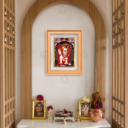 Mehandipur Balaji | Divine Hanuman of Healing and Protection Wall & Tabletop Frame in 24K Gold Plated Foil