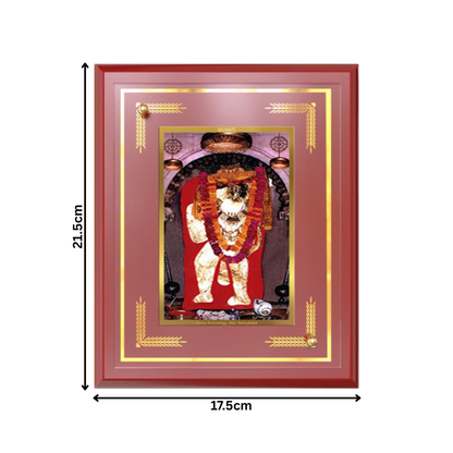Mehandipur Balaji | Divine Hanuman of Healing and Protection Wall and Tabletop Photo Frame in 24K Gold Plated Foil