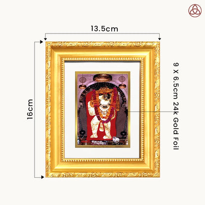 Mehandipur Balaji | Divine Hanuman of Healing and Protection Wall Hanging & Tabletop Frame in 24K Gold Plated Foil