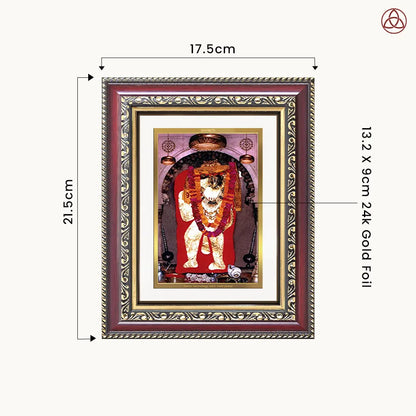 Mehandipur Balaji | Divine Hanuman of Healing and Protection Wall & Tabletop Photo Frame in 24K Gold Plated Foil