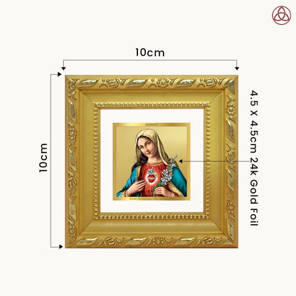 Mother Mary | Blessed Virgin Tabletop Frame in 24K Gold Plated Foil