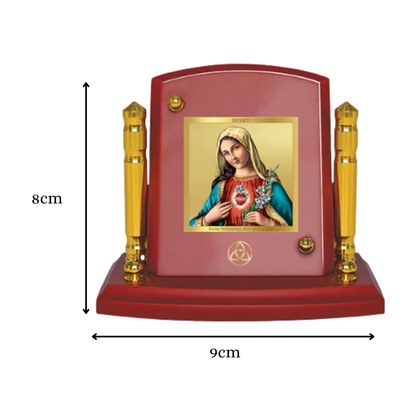 Mother Mary | Blessed Virgin Car Dashboard Frame in 24K Gold Plated Foil