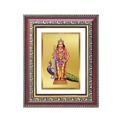 Lord Murugan Photo Frame in 24K Gold Plated Foil