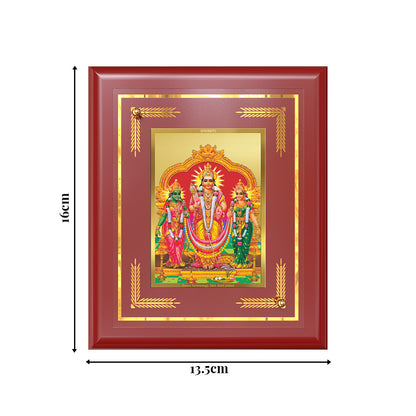 Lord Murugan with Valli | Divine Union Wall & Tabletop Photo Frame in 24K Gold Plated Foil