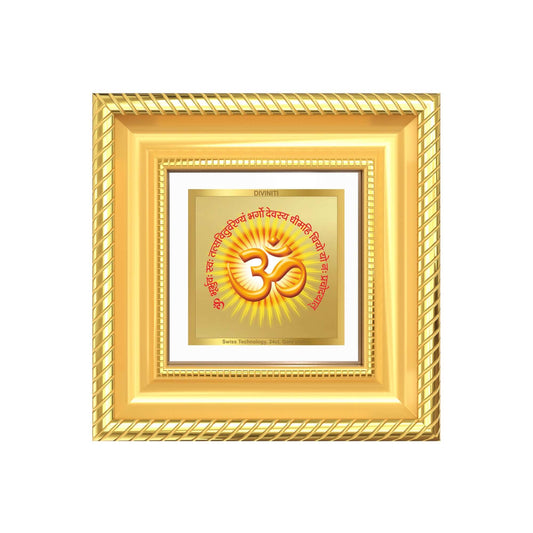 Om & Gayatri Mantra in 24k gold plated foil