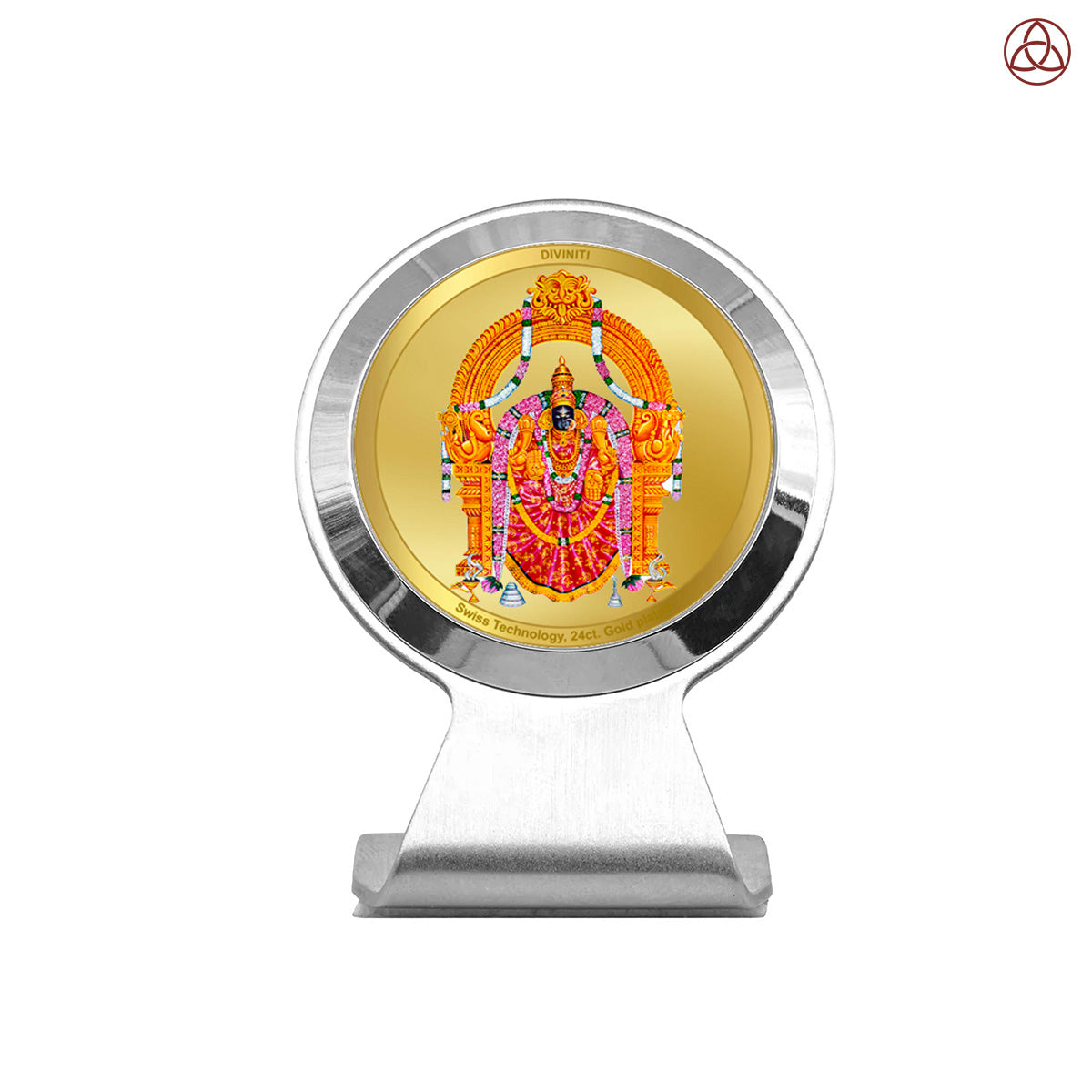 Padmavathi | Divine Goddess Padmavathi Car Dashboard & Tabletop Photo Frame in 24K Gold Plated Foil