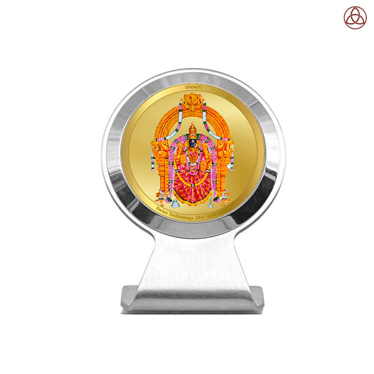 Padmavathi | Divine Goddess Padmavathi Car Dashboard & Tabletop Photo Frame in 24K Gold Plated Foil