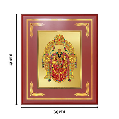 Goddess Padmavati | Consort of Lord Tirupati Balaji Wall Mount Photo Frame in 24K Gold Plated Foil
