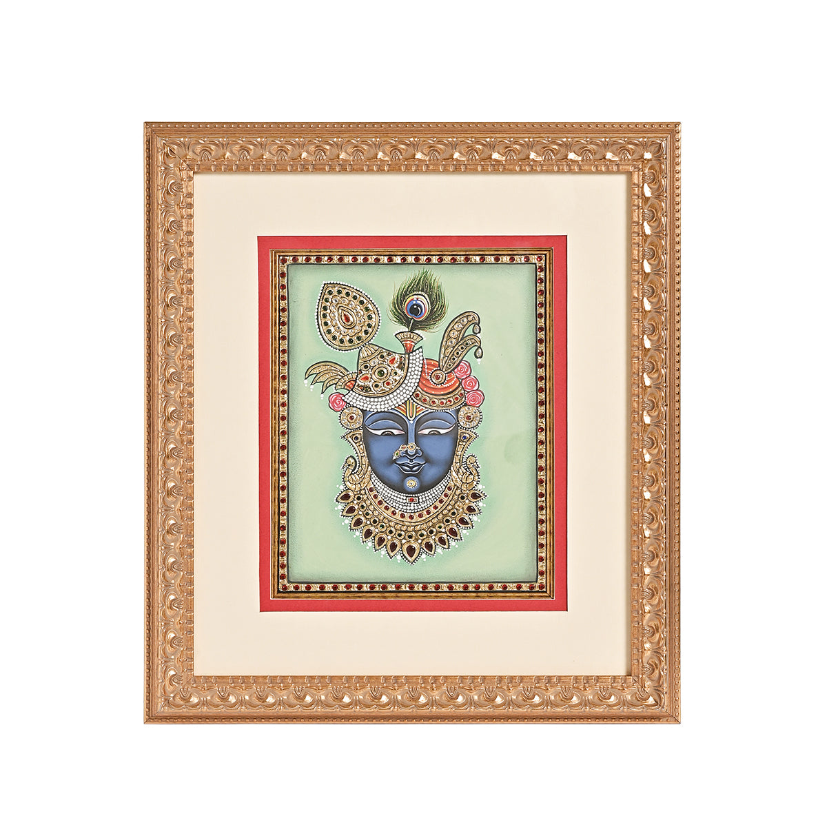 Tanjore Handmade Shreenathji Wall Painting (38x5x43cm)
