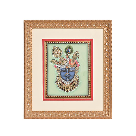Tanjore Handmade Shreenathji Wall Painting (38x5x43cm)