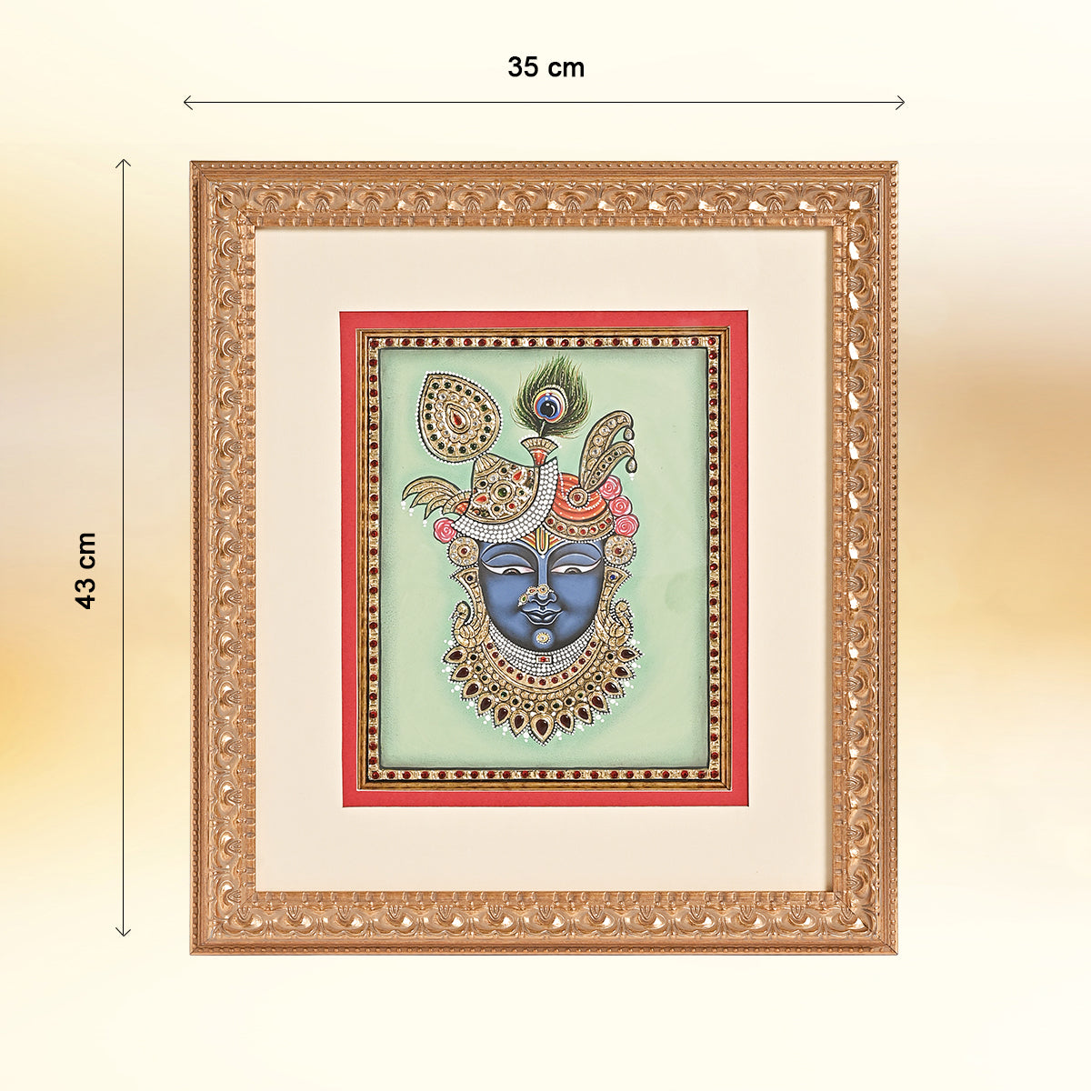 Tanjore Handmade Shreenathji Wall Painting (38x5x43cm)