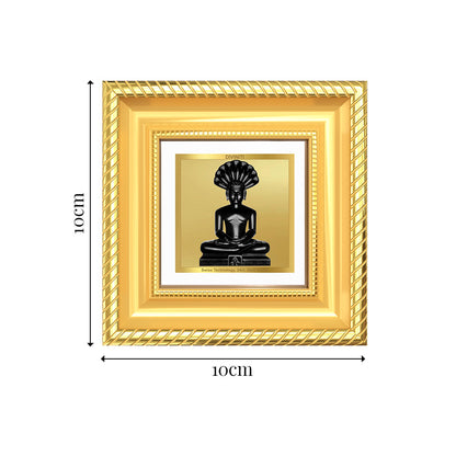 Diviniti Lord Parshvanatha (23rd Jain Tirthankara) Tabletop Photo Frame in 24K Gold Plated Foil | Peace, Non-Violence & Spiritual Liberation | DG015S1A (10x10 CM)