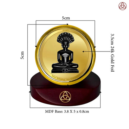Lord Parshvanatha | 23rd Jain Tirthankara Car Dashboard Frame in 24K Gold Plated Foil