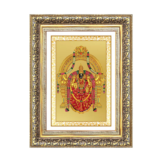 Goddess Padmavati | Consort of Lord Tirupati Balaji Wall Mount Photo Frame in 24K Gold Plated Foil