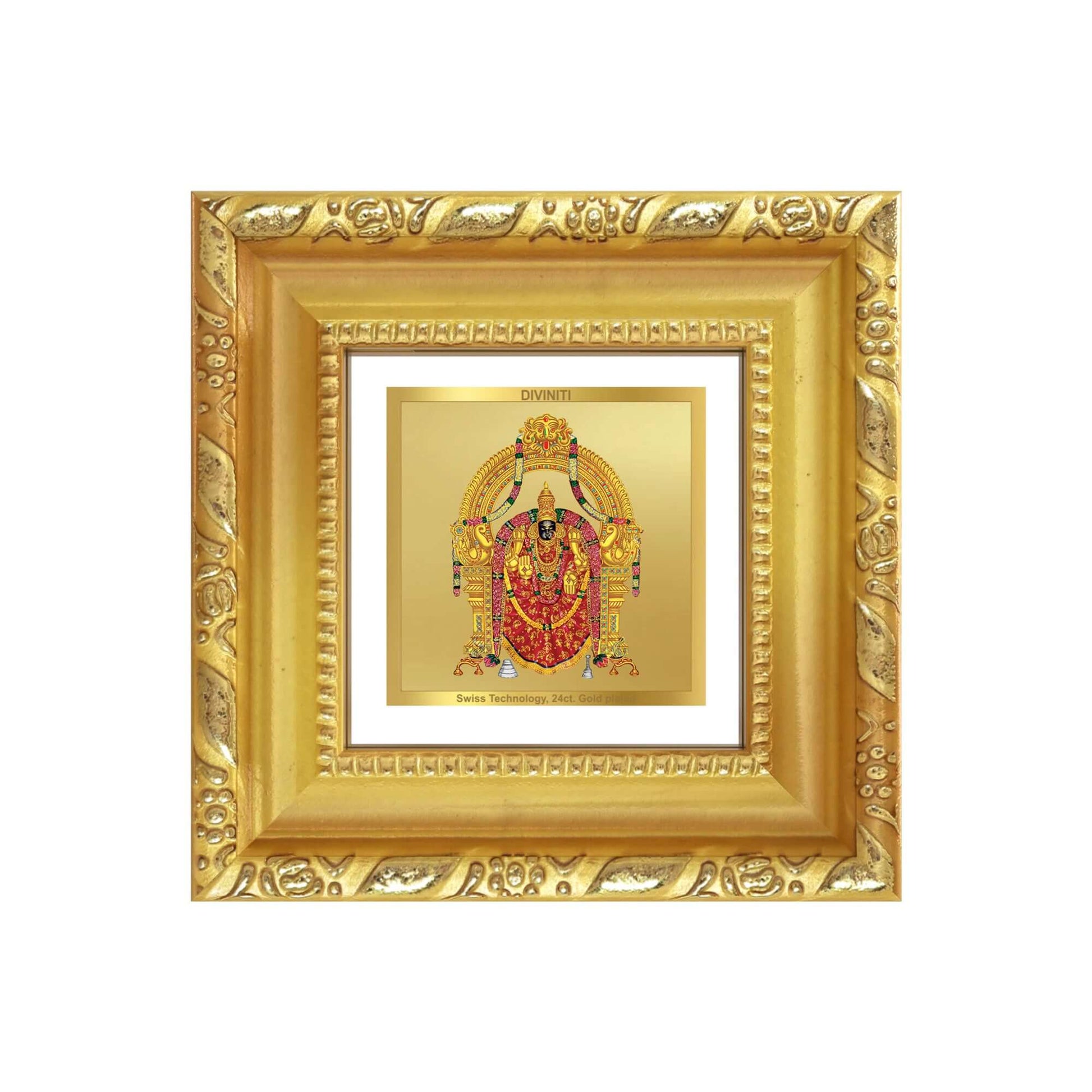 Padmavati| Sacred Jain Prayer Wall and Tabletop Photo Frame in 24K Gold Plated Foil.