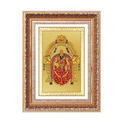 Goddess Padmavati | Consort of Lord Tirupati Balaji Wall Mount Photo Frame in 24K Gold Plated Foil