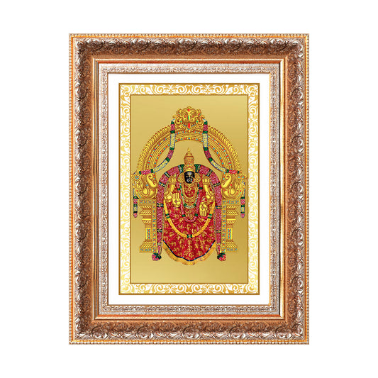 Goddess Padmavati | Consort of Lord Tirupati Balaji Wall Mount Photo Frame in 24K Gold Plated Foil