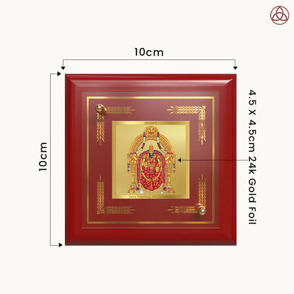 Goddess Padmavati | Consort of Lord Tirupati Balaji Tabletop Frame in 24K Gold Plated Foil