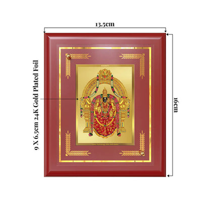 Goddess Padmavati Devi Wall & Tabletop Frame for Home & Temple in 24K Gold Plated Foil